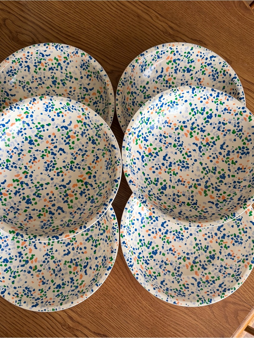 9” Target Speckled Melamine Dinner Bowels - Blue, Green & Orange